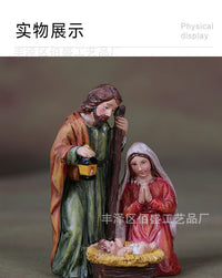 Realistic Nativity Scene Holy Family Tabletop Decor for Christmas