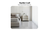 Marble Top Fluted 2-Drawer End Table Italian design Nightstand Luxury Design Bedside Cabinet Modern Aesthetic for Homeowners, Adults, Teens, Villa, Hotel, Living Room, Office
