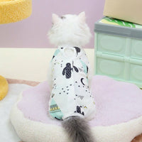 Cat Surgery Suit and Spay Recovery Suit, Female Cat Recovery Suit, Post-Operative Cat Clothing with Tie Closure, Sleeveless Anti-Licking Design