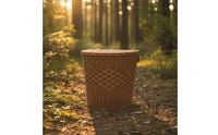 Handwoven Backpack Basket with Lid Wicker-Style Imitation Rattan Backpack Multifunctional Woven Picking Basket Spacious for Harvesting