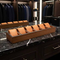Watch Tray with Cushions Low-Profile Watch Display Tray Open-Top for Collectors, Retail Counter, Showcase