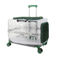 Rolling Pet Carrier Ventilated Pet Carrier with Wheels Long-Lasting for Outings