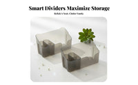 Desktop Cosmetic Case with Door Large Capacity Multi-Compartment Makeup Case