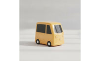 Narrow Bus Trash Can Compact Slim Trash Can with Wheels Plastic Garbage Bin Elegant for Toddlers, Bedroom