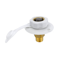 RV Water Inlet with 90-Degree Lead-Free Brass Check Valve and Filter