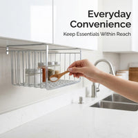Cabinet Kitchen Towel Rack and Hanging for Homeowners, 304 Stainless Steel Under Dishcloth Holder, No-Drill Versatile Metal Rag