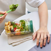 Portable Salad Jar Leakproof Salad Lunch Container With Fork for Travel
