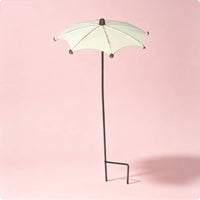 Umbrella Garden Stake Speckled Finish Outdoor Decor Rounded Tip for Courtyard