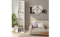 LOVE Letter Wall Clock Noiseless Clock with LOVE Letters Romantic for Living Room
