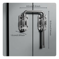 Door Latch, Stainless Steel 90 Degree Right Angle Lock, Privacy Security Bolt for Sliding Barn Door, Bathroom, Bedroom, Easy Installation