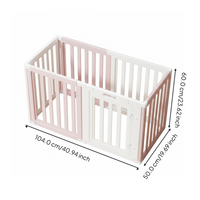 Expandable dog playpen, easy setup