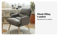 Reclining Armchair with Ottoman Multi-Position Recline Armchair and Ottoman Set Long-Lasting Textile High Weight Capacity