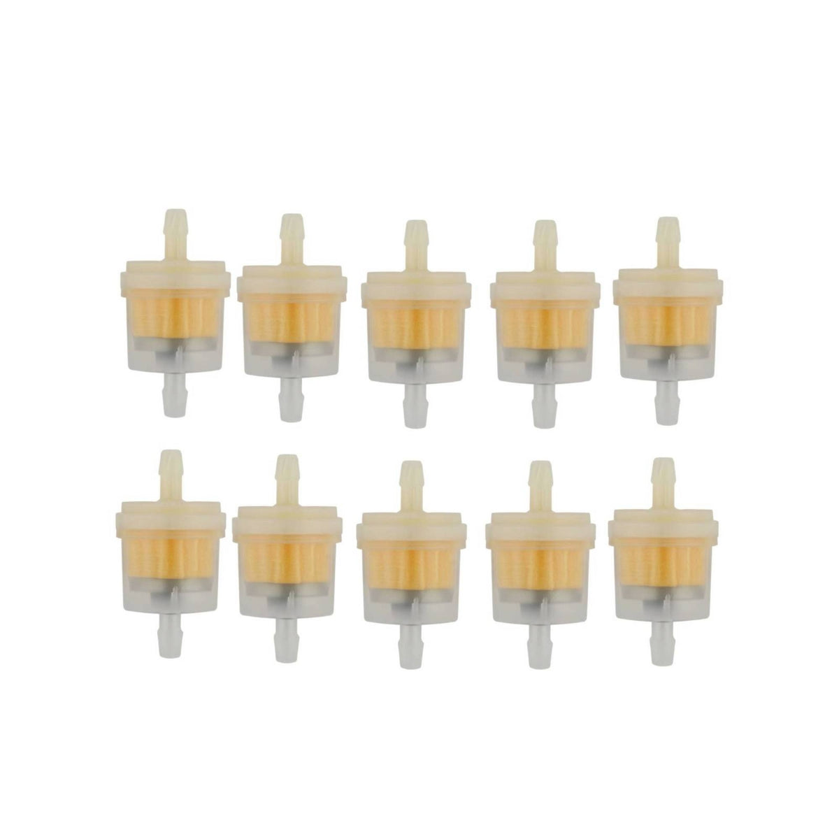 10 Pieces Compact Fuel Filter with Transparent Shell Barbed Heater Fuel Filter High Quality Easy to Use for Engine Bay