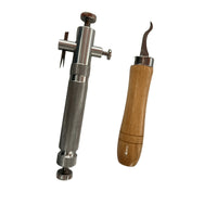2 Pieces Purfling Cutter Precision Violin Inlay Knife Adjustable Luthier Knife with Wooden Handle for Luthiers