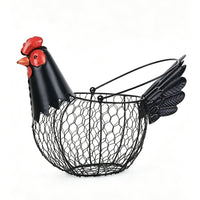 Iron Wire Egg Storage Basket with Animal Design