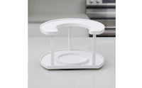 Adjustable Height Rotating Seasoning Rack Organizer Countertop Rotating Seasoning Rack 360° Two-Tier Turntable Sturdy for Pantry
