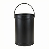 Fireplace Ash Container Cylindrical Home Cleaning Rolled Rim