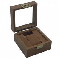 Vintage Watch Display Box Particle-Resistant Wooden Watch Box Cushioned Wristwatch Holder Elegant Design Soft Interior Lining