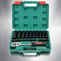 Socket Wrench Set with Case Resistant Socket Wrench Set Heat-Treated Tool Kit for Mechanics, Home Handypersons, Garage, Workshop, Home Maintenance