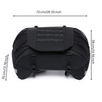Motorcycle Tail Bag with Straps Strap-Mount Motorcycle Rear Seat Bag Large Capacity for Motorcyclists, Commuters