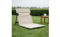 Reclining Beach Lounge Chair Lightweight Folding Beach Chair Easy to Clean Outdoor Seating Fade Resistant for Garden