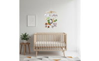 Handmade Moon and Rabbit Mobile Soothing Textile Moon Mobile Sensory Development