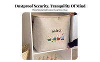 Foldable textile container debrisresistant Clothes Organizer fastener closurepered Lid for household users