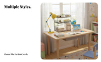 Multitier Desk book organizer Sturdy Construction Desktop Shelf Easy Assembly