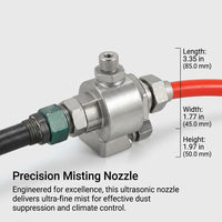 Misting Spray for Heat Exchanger, Industrial Fog Nozzle Stainless Steel, Anti-Clogging Nozzle for Co - Industrial, Functional
