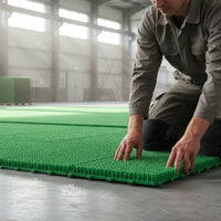 Interlocking Dryland Ski Mat Rounded Protrusions Modular Ski Mat Flexible Combination Sports Gear Green