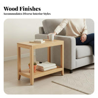2-Tier Side Table Compact for Small Areas 2-Tier End Table Multi-Functional