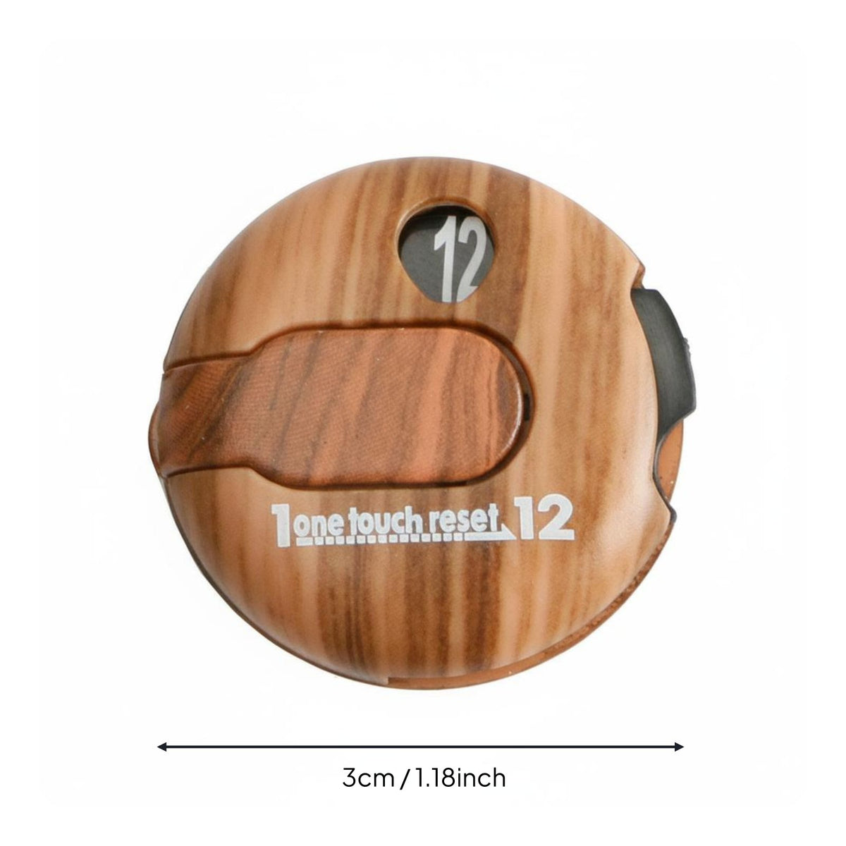 Golf Hat Clip Counter Wood Grain Design Attach-on Score Counter Easy to Use Manual Golf Stroke Tally Device for Golfers