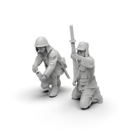 1/72二战兵人1/64怀旧小兵1/35士兵军人白模小摆件微缩兵人微型