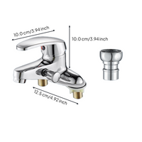 Wall-mounted brass faucet, sprayer.