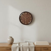 Wooden Wall Timepiece Solid Wood Quiet Wall Timepiece 3D Numbers for Living Room