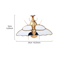 Beetle Mirror Decor Sculpted Body Gold Wall Hanging Detailed Design