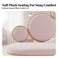Bubble Backrest Settee Ideal for Small Areas Upholstered Settee Easy Care