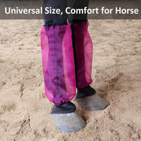 Factory Stock Nylon Horse Leg Guards, Summer Mosquito Protection, Horse Hoof Wraps (4-Piece Set)
