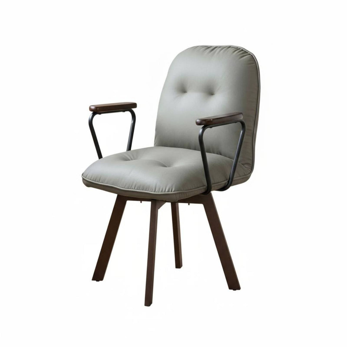 Padded Four-Leg Rotating Chair Ergonomic Design Vanity Seat Modern Design Noiseless Rotation for Students, Teens, Study Room