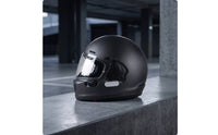 Matte Black Full-Headgear | Low-Profile, Carbon Fiber Helmet, for Street Riding