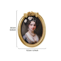 3 Pieces Ornate Resin Picture Frame Floral Decoration for Entryway