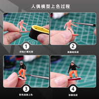 VM 1/72 Pilot Chinese Ground Crew Carrier Deck Fighter Diorama Miniature Scene Model with Figures