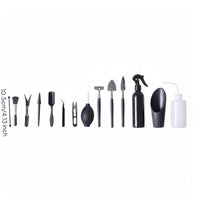 Waterproof Mat Included Succulent Tool Set Stainless Steel Heads Mini Succulent Tool Set Multi-Functional Miniature Gardening Tools Easy to Clean for Beginners, Terrarium Building, Office Desk