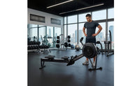 Air Rowing Machine Heavy-Duty Air Rower Rowing Machine with Flywheel Ergonomic Fitness Equipment Professional for Athletes