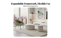 2 Pieces Nesting Coffee Table Set Modern Minimalist and design Living Room Furnishing Space-Saving Easy Assembly for Lounge Area