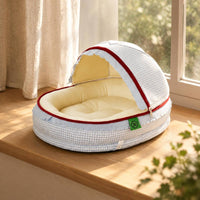 Cat Cradle Bed Every Season Semi Enclosed Hooded Design Semi Enclosed Pet Bed for Cats