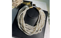 Layered Pearl Necklace Elegant Layered Necklace Versatile Jewelry for Brides, Weddings
