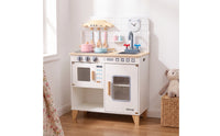 Wooden Play Kitchen Child-Friendly Kitchen Pretend Play Set with Oven for Kids, Children, Playroom, Daycare, Bedroom