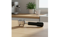51mm Bottomless Portafilter Three-Ear Portafilter with Filter Basket Easy-to-Clean Espresso Accessory Stainless Steel for Home Baristas