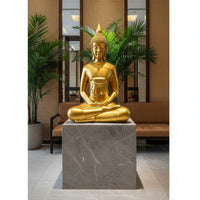 Thai Design Buddha Ornament Tabletop Sculpture for Living Room, Office